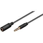 Rallonge audio stro hq jack 35 mm mle femelle cuivre connecteur or 3m noir