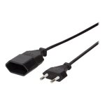 Rallonge de c�ble dalimentation - logilink - europlug (f) vers europlug (m) - 1m - noir