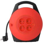 Rallonge �lectrique � enrouleur 10 m�tres 3 x 15mm rouge[308]