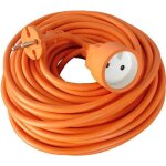 Rallonge lctrique de jardin zenitech 10m - 2x15mm - orange