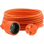 Rallonge de jardin - volteo - 15m - orange - usage int�rieur et ext�rieur - 1 prise - 230v - c�ble h05vv ...