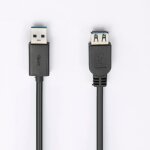 Rallonge usb 3. 0 - 2m usb a mâle / usb a femelle - noir Rallonge usb 3. 0 - 2m usb a mâle / usb a femelle - noir