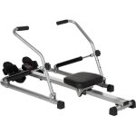 Rameur dappartement - homcom - pliable 3 niveaux de rsistance cran lcd multifonction - acier - noir ...