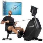 Rameur d?appartement pliable ? skandika munin ? 16 niveaux de rsistance magntique ? compatible avec ...