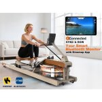 Rameur � eau - orisyn - mod�le pliable - cadre inox 160 kg - �cran bluetooth kinomap - 98% pr� - assembl� ...