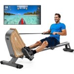 Rameur pour la maison - vowvit - mod�le bluetooth - magn�tique 16 niveaux - charge 160 kg - rangement ...