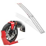 Rampe de chargement alu ii en alu max. 340 kg pliable pour moto atv + bloque roue easy - fix b�quille ...