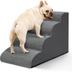Rampe dacc�s pour chien id�ale pour monter sur un lit ou un canap�. escalier 4 marches pour petits chiens ...