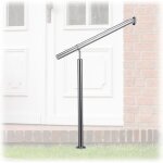 Rampe descalier - inox - fixation murale - 90 cm - 80 cm - intérieur & extérieur Rampe descalier - inox - fixation murale - 90 cm - 80 cm - intérieur & extérieur