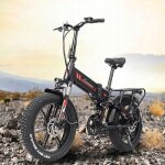 Randride yx20m v�lo �lectrique 1000 w moteur 48v 17ah batterie frein � disque 7 vitesses pliable noir ...