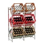 Range bouteilles lennert en mtal porte - caisses - clp - chrome - xl