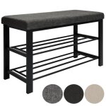 Range - chaussures avec banquette 81x32x46cm porte - chaussures 2 �tag�res avec banc pour sasseoir meuble ...