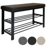 Range - chaussures avec banquette 81x32x46cm porte - chaussures 2 �tag�res avec banc pour sasseoir si�ge ...