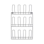 Range chaussures murale en métal gris - box and beyond - 6 paires - contemporain - design Range chaussures murale en métal gris - box and beyond - 6 paires - contemporain - design