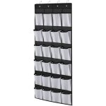 Range chaussures porte suspendu en tissu avec 24 poches 150 x 50 cm organisateur de chaussures pour placard ...
