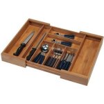 Range - couverts - bambou - extensible 35 � 58 cm - 6 ou 8 compartiments - naturel - marron