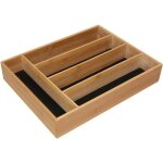 Range - couverts - organiseur de tiroir - 5 compartiments - bambou naturel - 38x29x7cm natural / black ... Range - couverts - organiseur de tiroir - 5 compartiments - bambou naturel - 38x29x7cm natural / black ...