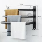 Range couvertsporte - serviettes de salle de bain  3 niveauxsans poinonsupport de douchetagre de ...