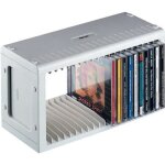 Rangement cd - hama - rack  cd - 20 cd - plastique - gris - 289 x 157 x 125 mm