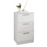 Chevet chiffonnier 3 tiroirs blanc l 38 h 68. 3 p 36. 2 cm - l 38 x l 36. 2 x h 68. 3 cm Chevet chiffonnier 3 tiroirs blanc l 38 h 68. 3 p 36. 2 cm - l 38 x l 36. 2 x h 68. 3 cm