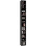 Rangements pour cd et dvd - homcom - meuble colonne de rangement - 12 compartiments - capacit� max. 204 ...