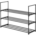 Rangement pour chaussures - alightup - 3 étages - 15 paires - pour chambre et couloir - noir Rangement pour chaussures - alightup - 3 étages - 15 paires - pour chambre et couloir - noir