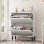 Rangement chaussures �tanche - meuble dentr�e 2 portes ? commode �troite � tiroirs basculants �tag�res ...