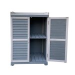 Wiltec meuble de jardin 670 x 465 x 997 mm ? abri avec espace de rangement inf�rieur ? armoire table ...