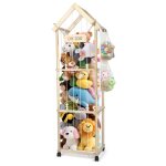 Rangement pour peluches 146 * 42 * 32cm en bois massif rotatif � 360� et verrouillable range peluche ...