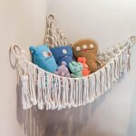 Rangement peluche filet hamac jouet filet rangement soign sac de rangement jouet tiss  la main en ...
