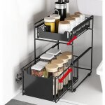 Rangement sous vier  2 niveaux panier de rangement coulissant tagres  pices coulissante tagre ...
