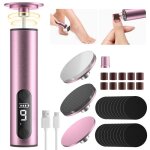 R�pe �lectrique anti - callosit�s sans fil avec 4 embouts en nano - verre ? r�pe �lectronique pour pieds ...