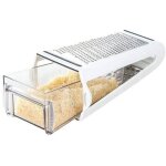 R�pe � fromage professionnelle avec r�cipient - r�pe manuelle en acier inoxydable double face - r�cipient ...