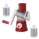 Rpe  fromage rotative manuelle mandoline de cuisine trancheuse  lgumes - rouge fonc - acier inoxydable ...