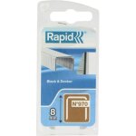 Rapid agrafes galvanis�es - fil plat - n�970 / 8 mm