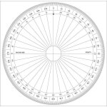 Rapporteur cercle entier degrés Ø 20 cm Rapporteur cercle entier degrés Ø 20 cm