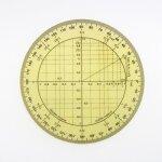 Rapporteur trigoniométrique Ø11cm 360° en plastique jaune Rapporteur trigoniométrique Ø11cm 360° en plastique jaune