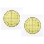 Rapporteur trigoniom�trique - lot de 2 - �11cm - 360� - plastique jaune