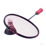 Raquette de badminton professionnelle en fibre de carbone - colaxi - simple - lgre - blanc