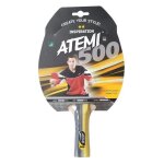 Raquettes de ping - pong atemi 500 concave noir rouge - adulte - garantie 2 ans