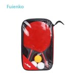 Raquette de ping pong - peuplier - rouge - 2 raquettes - 3 balles - sac de transport