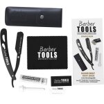 Rasoir droit coupe - choux - rasoir de barbier - lame interchangeable - 5 doubles lames - stick hmostatique ...