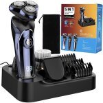 Rasoir �lectrique 5 en 1 pour homme avec station de charge tondeuse � barbe avec 3 peignes autonomie ...