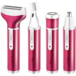Rasoir lectrique - femme - 4 en 1 - rouge - autonomie 90 min - chargement usb
