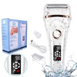 Rasoir �lectrique indolore pour femmes tondeuse � poil et bikini rasoir �lectrique rechargeable pour ...