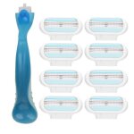 Rasoir ergonomique antidrapant rutilisable pour femmes pilateur pour femmes poils pour le corps