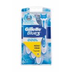 Rasoir jetable - gillette - blue3 cool - 6 pi�ces - t�te pivotante - 3 lames flexibles