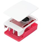 Raspberry pi® boîtier pour ordinateur monocarte convient pour: raspberry pi® 5 b rouge blanc Raspberry pi® boîtier pour ordinateur monocarte convient pour: raspberry pi® 5 b rouge blanc