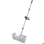 R�teau anti - puces de 40 cm pelle � sable de plage en acier inoxydable avec large panier trap�zo�dal ...