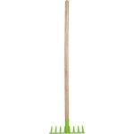 Rteau de jardinage pour enfant - esschert design - vert - zinc et bois fsc - 20x4x82cm